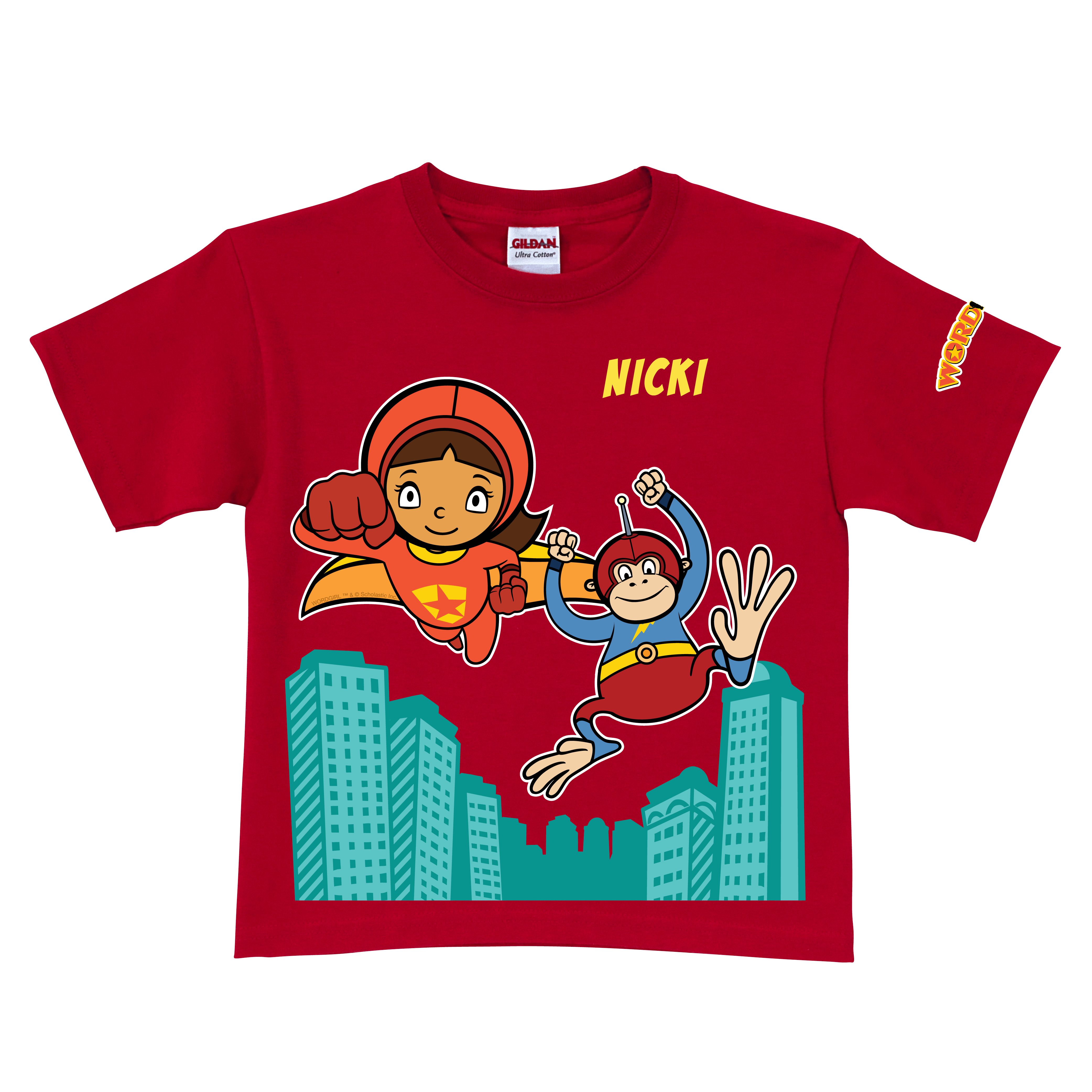 WordGirl Power Punch Red T-Shirt