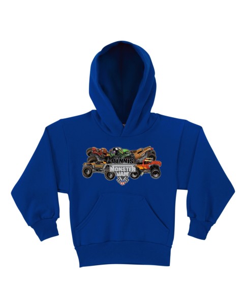 1500_Monster Jam Pile-Up Royal Blue Youth Hoodie